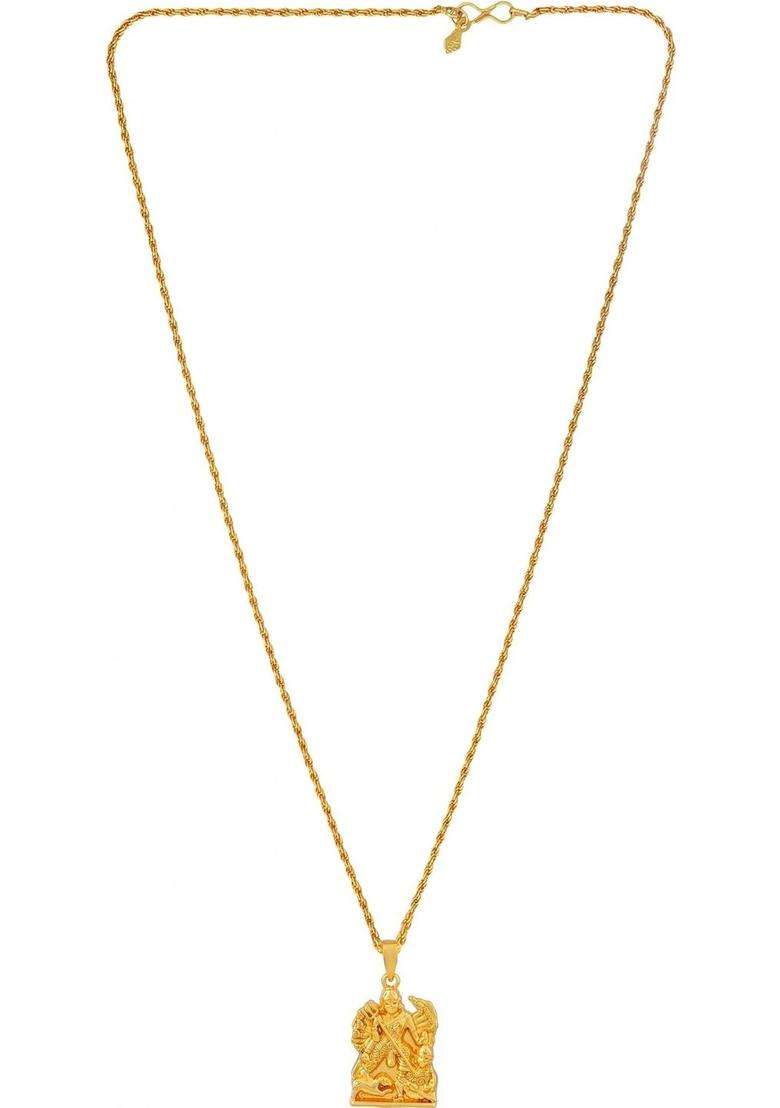 Gold-Plated Temple Necklace for Men & Women | Traditional Temple Jewellery for Wedding & Festive Wear | Festive Gift - Indya