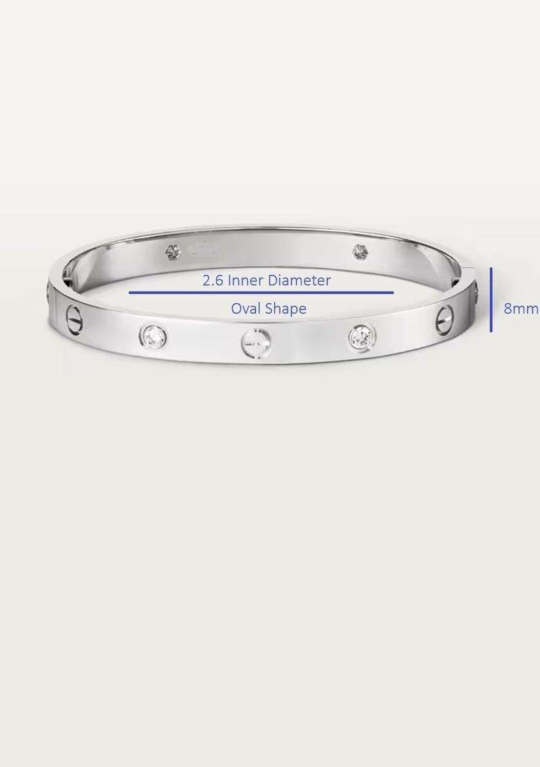 Stainless Steel Silver-Plated American Diamond Studded Bracelet for Men & Women | Stylish Party & Everyday Wear | Festive Gift - Indya