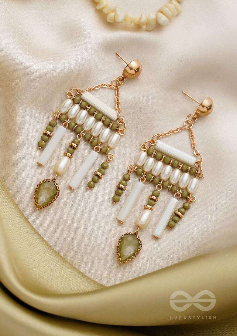 Gold-Plated Geometric Drop Earrings for Women | Stylish Party & Everyday Wear | Gift for Her - Indya