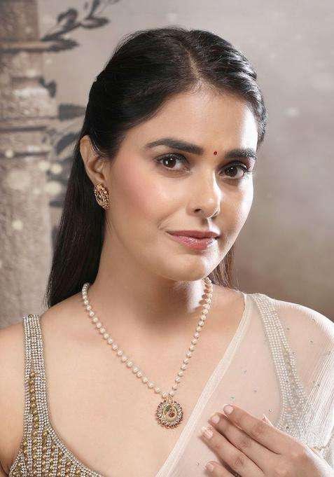 Brass Gold-Plated Temple Traditional Long Necklace for Women | Traditional Temple Jewellery for Wedding & Festive Wear | Gift for Her