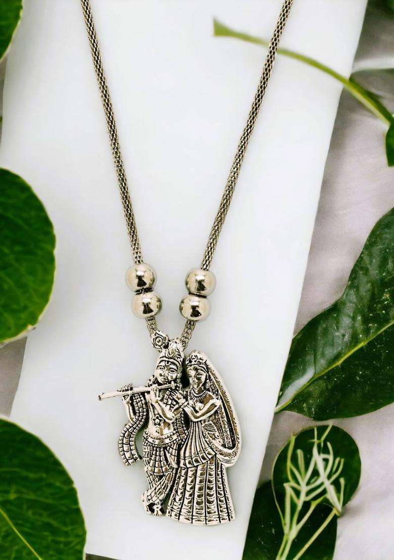 Silver-Plated Temple Necklace for Women | Stylish Party & Everyday Wear | Gift for Her - Indya