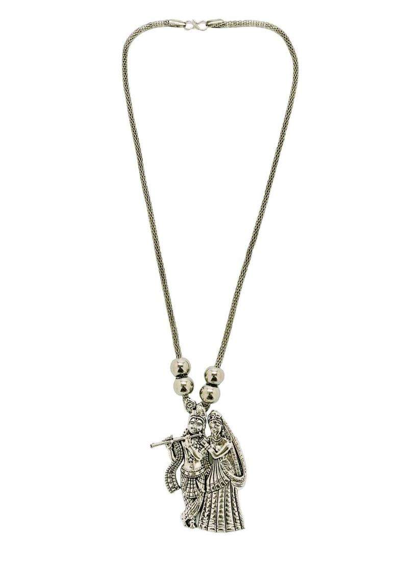Silver-Plated Temple Necklace for Women | Stylish Party & Everyday Wear | Gift for Her - Indya