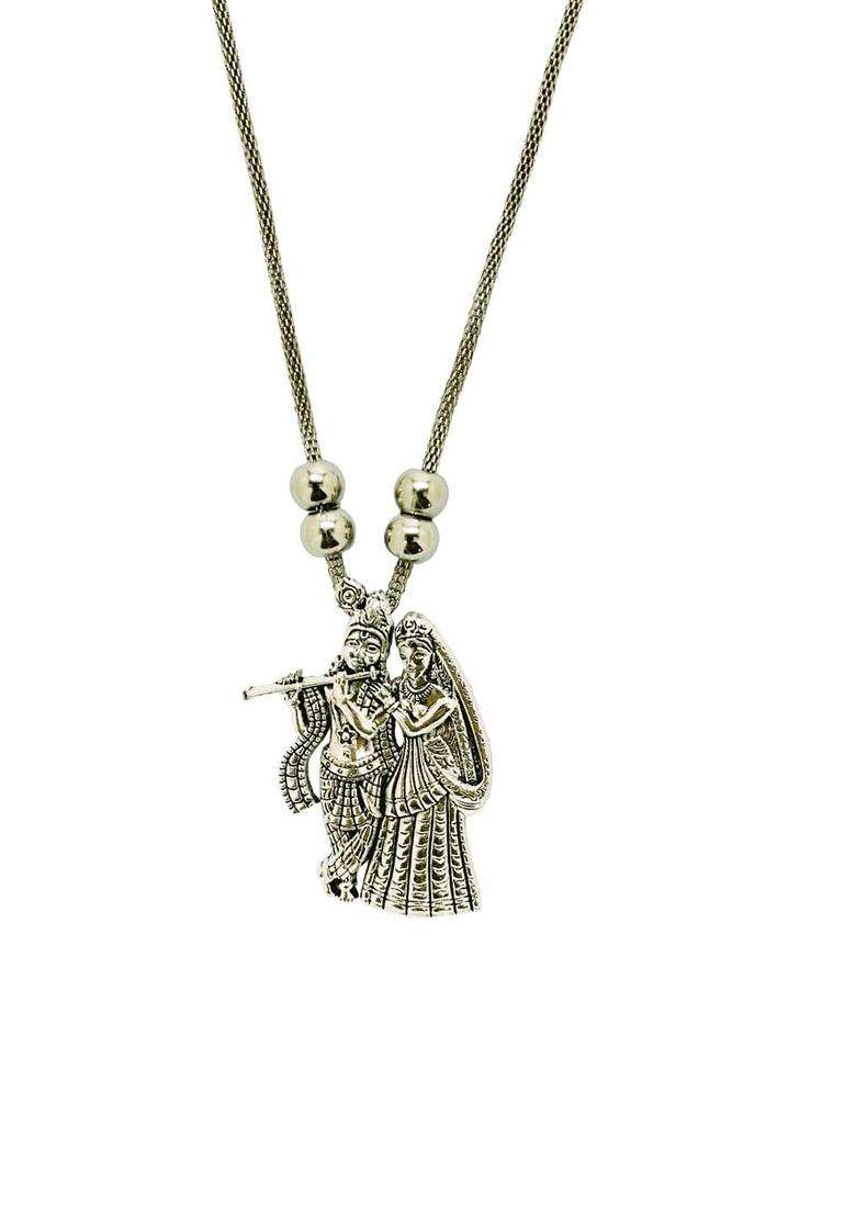 Silver-Plated Temple Necklace for Women | Stylish Party & Everyday Wear | Gift for Her - Indya