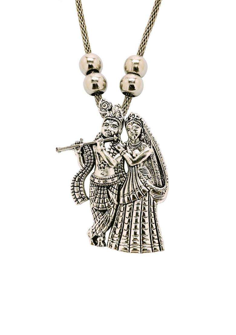 Silver-Plated Temple Necklace for Women | Stylish Party & Everyday Wear | Gift for Her - Indya