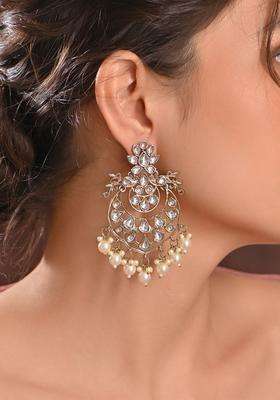 Drop Earrings with Kundan for Women | Traditional Temple Jewellery for Wedding & Festive Wear | Gift for Her