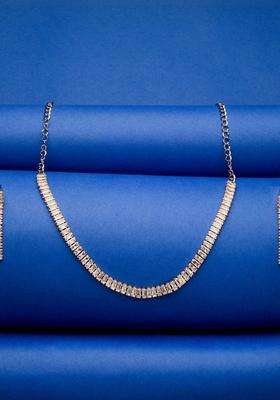 Silver-Plated Stones Studded Jewellery Set for Women | Traditional Temple Jewellery for Wedding & Festive Wear | Gift for Her