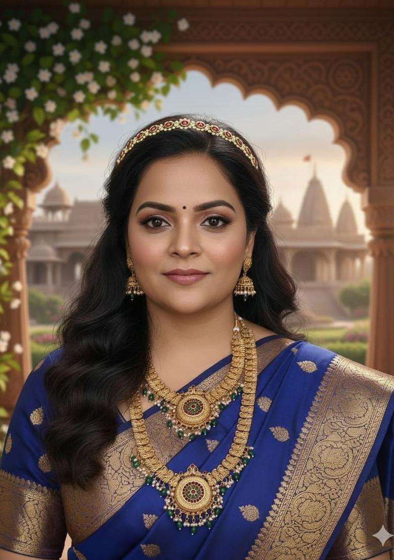Gold-Plated Antique Stone-Studded and Beaded Jewellery Set for Women | Traditional Temple Jewellery for Wedding & Festive Wear | Gift for Her - Indya