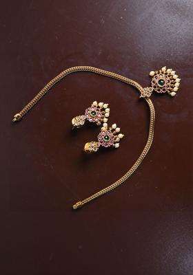 Gold-Plated Temple Necklace and Earrings for Women | Traditional Temple Jewellery for Wedding & Festive Wear | Gift for Her