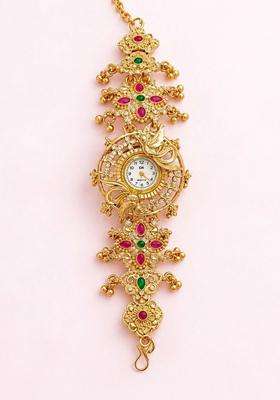 Brass Temple Gold-Plated Link Bracelet for Women | Traditional Temple Jewellery for Wedding & Festive Wear | Gift for Her