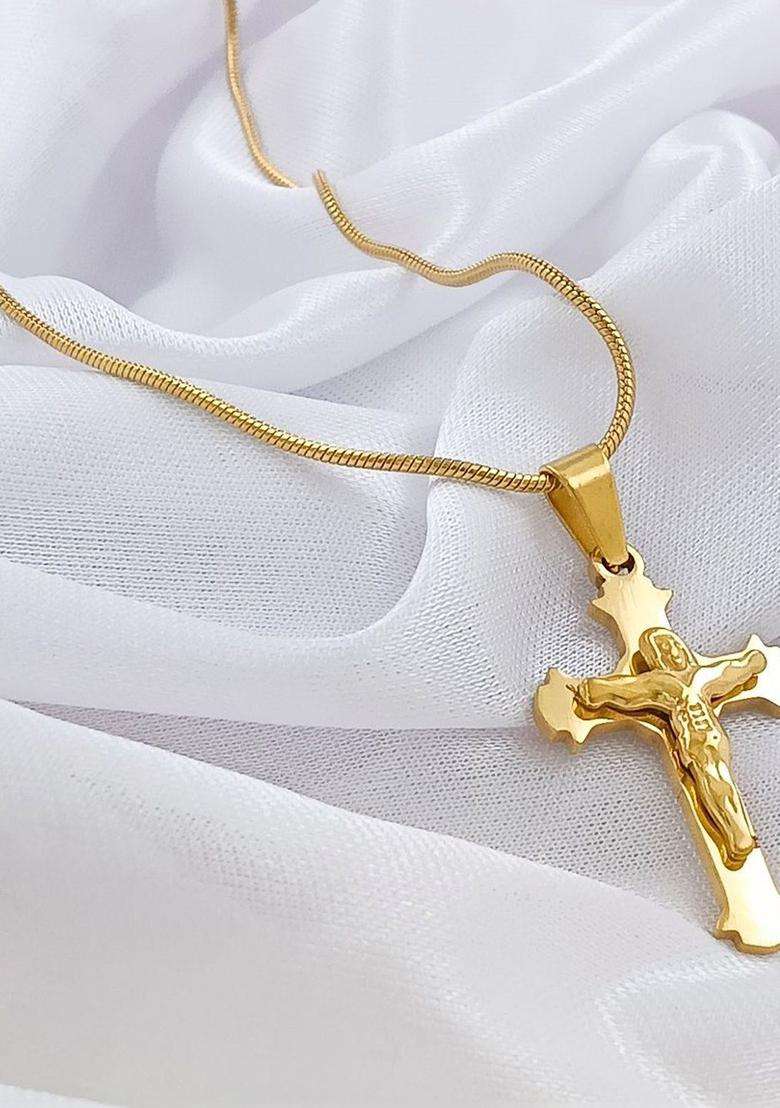 Gold-Plated Pendants with Chains for Men | Stylish Party & Everyday Wear | Gift for Him - Indya