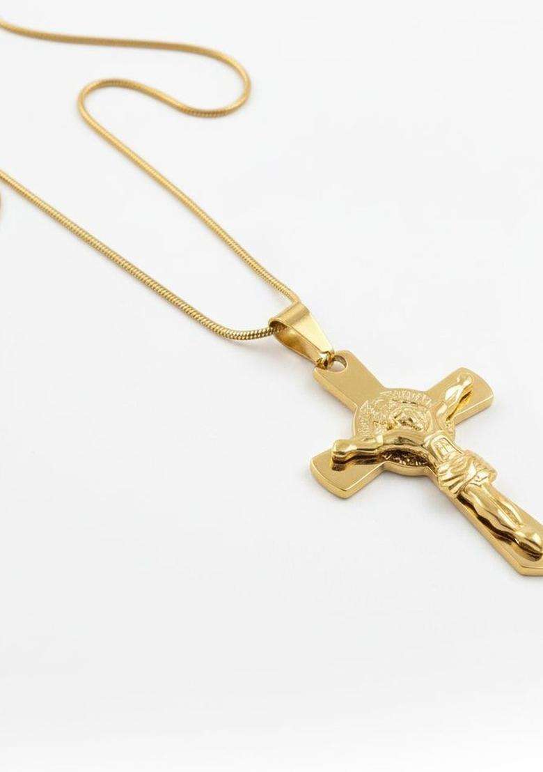 Gold-Plated Pendants with Chains for Men | Stylish Party & Everyday Wear | Gift for Him - Indya
