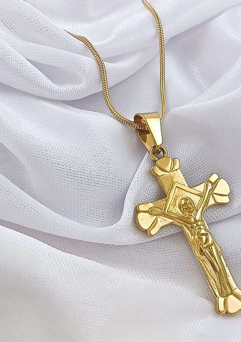 Gold-Plated Pendants with Chains for Men | Stylish Party & Everyday Wear | Gift for Him - Indya