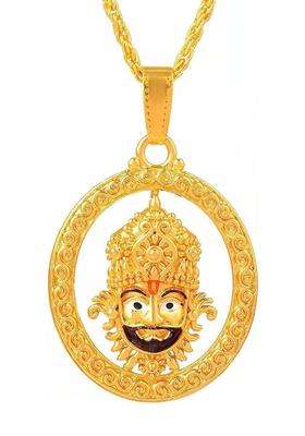 Rose Gold-Plated Circular Pendants with Chains for Men & Women | Traditional Temple Jewellery for Wedding & Festive Wear | Festive Gift