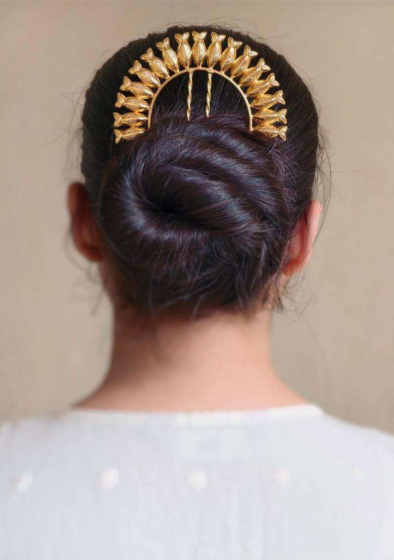 Gold-Plated Head Jewellery for Women | Traditional Temple Jewellery for Wedding & Festive Wear | Gift for Her - Indya