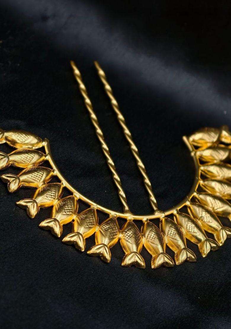 Gold-Plated Head Jewellery for Women | Traditional Temple Jewellery for Wedding & Festive Wear | Gift for Her - Indya