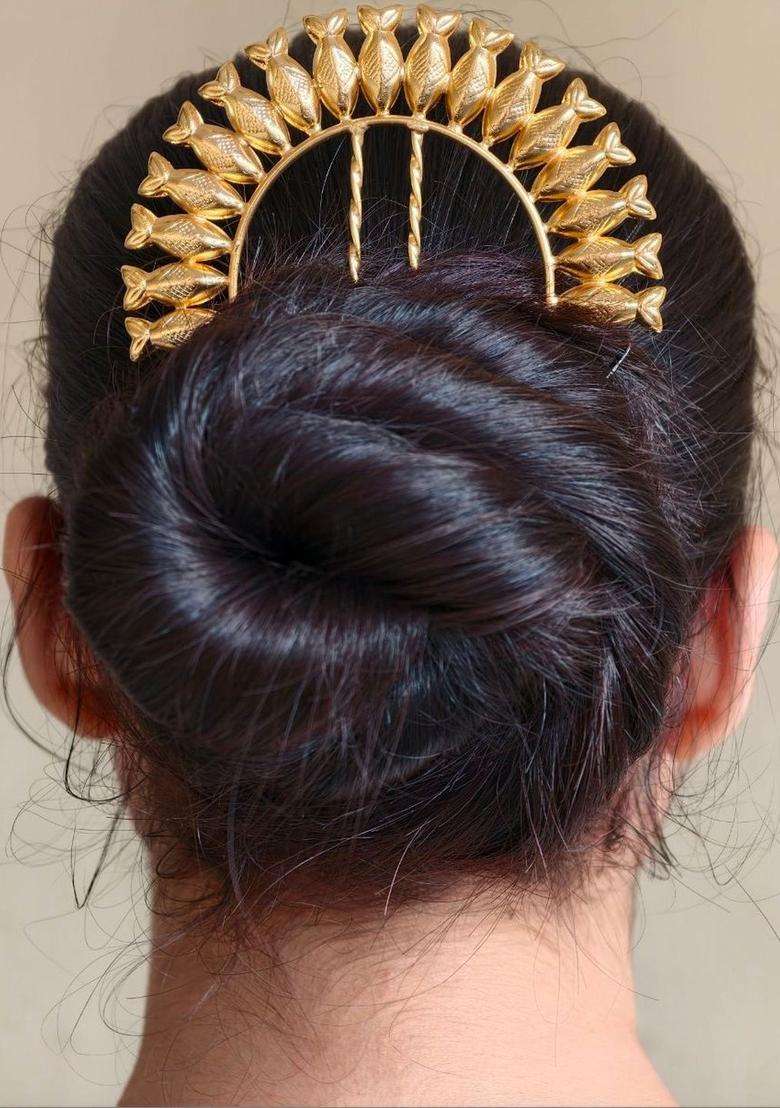 Gold-Plated Head Jewellery for Women | Traditional Temple Jewellery for Wedding & Festive Wear | Gift for Her - Indya