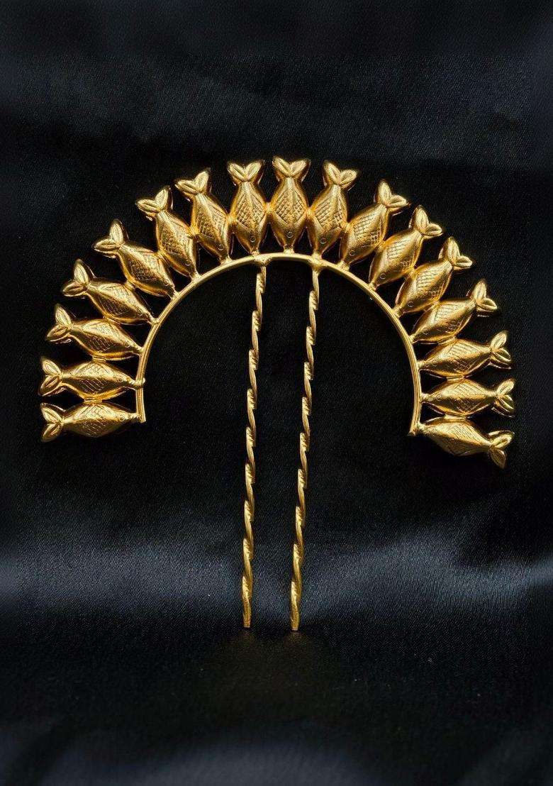Gold-Plated Head Jewellery for Women | Traditional Temple Jewellery for Wedding & Festive Wear | Gift for Her - Indya