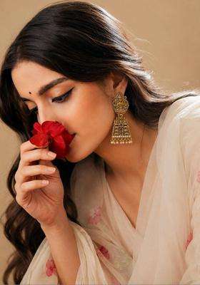 Geometric Jhumkas Earrings for Women | Traditional Temple Jewellery for Wedding & Festive Wear | Gift for Her