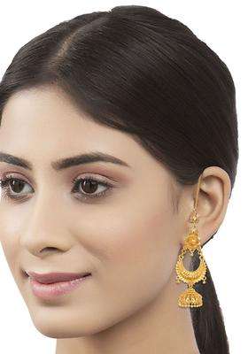 Gold-Plated Contemporary Temple Jhumkas for Women | Traditional Temple Jewellery for Wedding & Festive Wear | Gift for Her