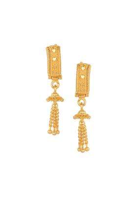 Gold-Plated Contemporary Temple Drop Earrings for Women | Traditional Temple Jewellery for Wedding & Festive Wear | Gift for Her