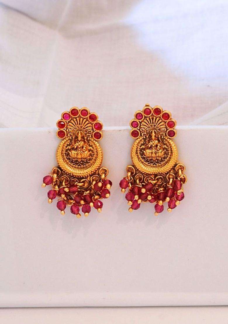 Gold-Plated Classic Jhumkas Earrings for Women | Traditional Temple Jewellery for Wedding & Festive Wear | Gift for Her - Indya
