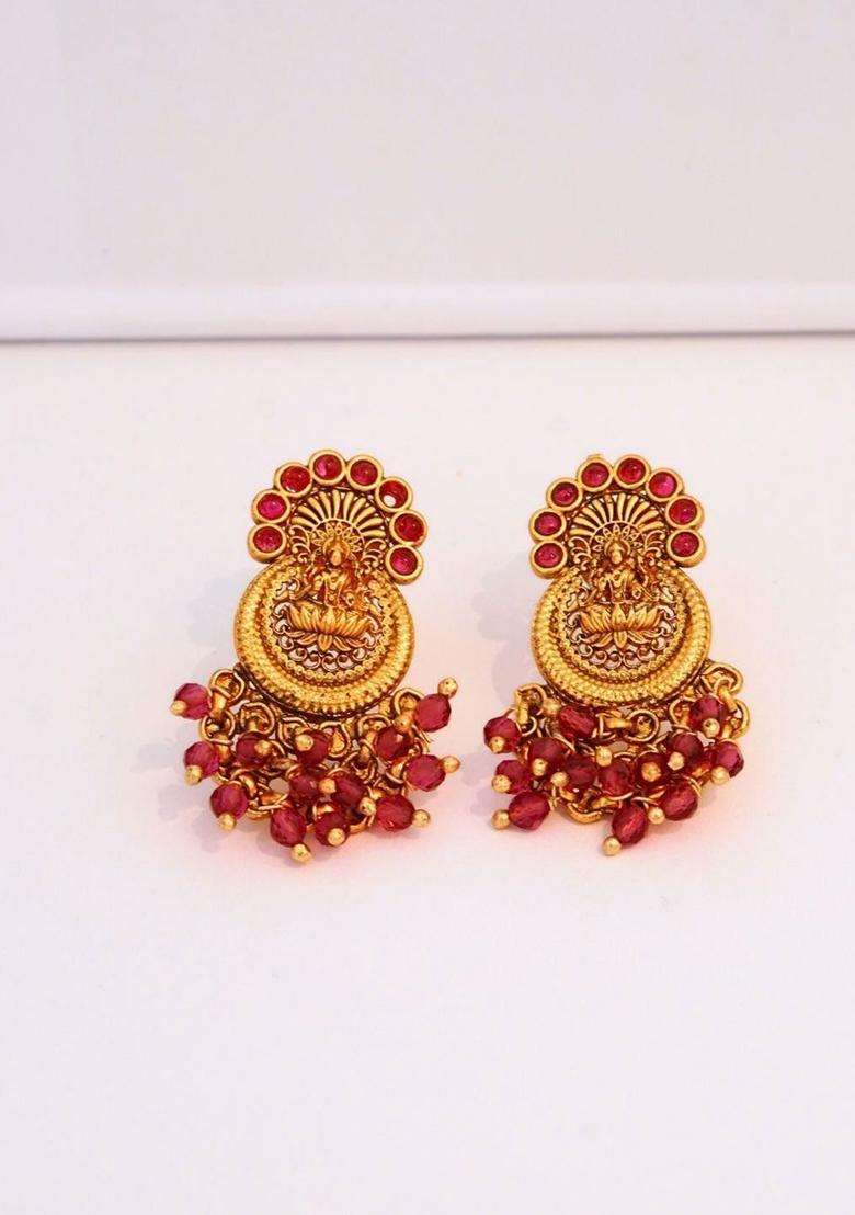 Gold-Plated Classic Jhumkas Earrings for Women | Traditional Temple Jewellery for Wedding & Festive Wear | Gift for Her - Indya