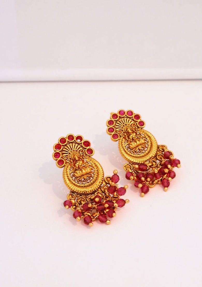 Gold-Plated Classic Jhumkas Earrings for Women | Traditional Temple Jewellery for Wedding & Festive Wear | Gift for Her - Indya