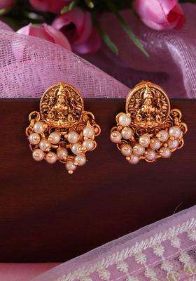 Gold-Plated Classic Jhumkas Earrings for Women | Traditional Temple Jewellery for Wedding & Festive Wear | Gift for Her