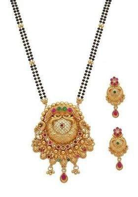 Gold-Plated Temple Necklace and Earrings for Women | Traditional Temple Jewellery for Wedding & Festive Wear | Gift for Her