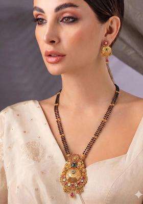 Gold-Plated Temple Necklace and Earrings for Women | Traditional Temple Jewellery for Wedding & Festive Wear | Gift for Her