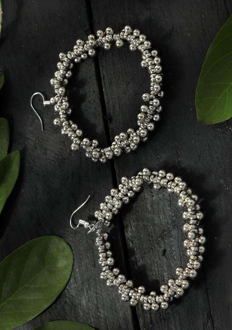 Silver-Plated Ghungroo Beaded Kali Mata Necklace with Earrings for Women | Traditional Temple Jewellery for Wedding & Festive Wear | Gift for Her - Indya