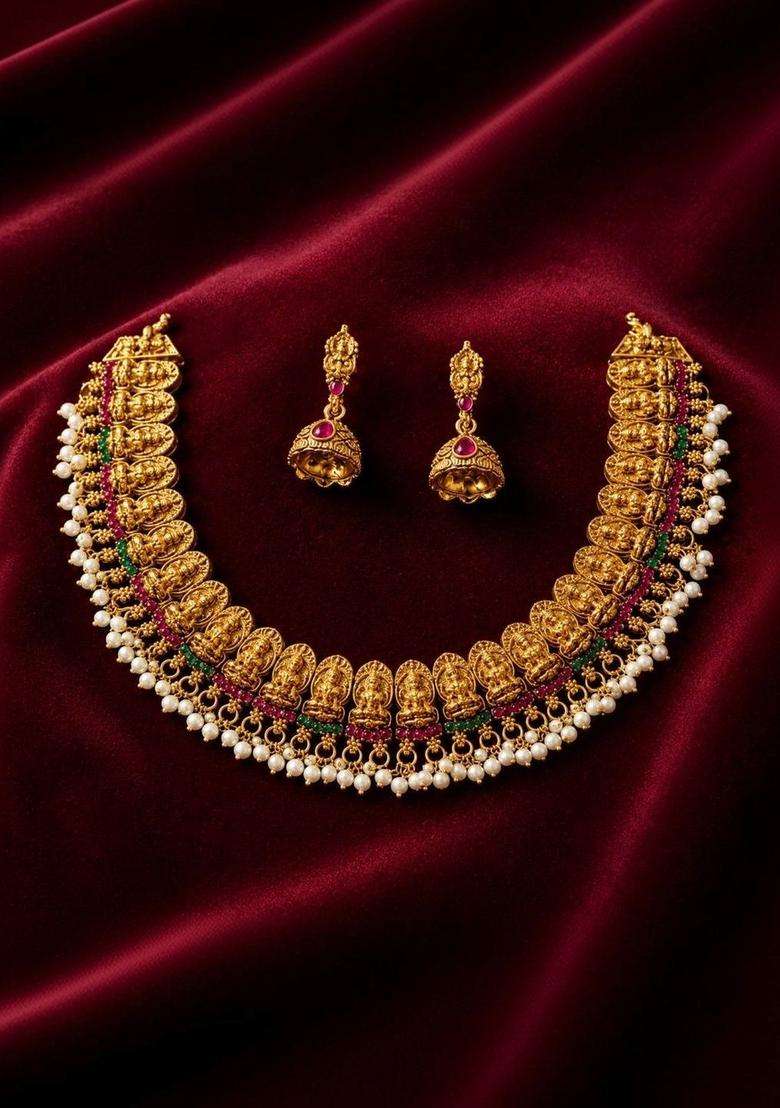 Temple Necklace for Women | Traditional Temple Jewellery for Wedding & Festive Wear | Gift for Her - Indya