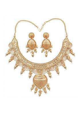 Gold-Plated Temple Necklace for Women | Traditional Temple Jewellery for Wedding & Festive Wear | Gift for Her