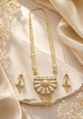 Gold-Plated Temple Necklace for Women | Traditional Temple Jewellery for Wedding & Festive Wear | Gift for Her