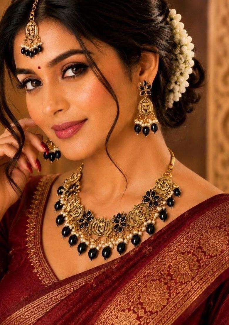 Temple Necklace for Women | Traditional Temple Jewellery for Wedding & Festive Wear | Gift for Her - Indya