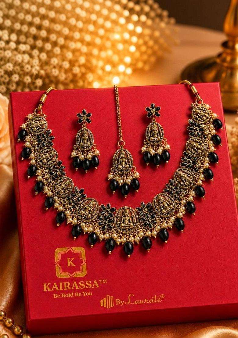 Temple Necklace for Women | Traditional Temple Jewellery for Wedding & Festive Wear | Gift for Her - Indya