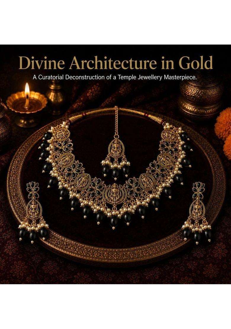Temple Necklace for Women | Traditional Temple Jewellery for Wedding & Festive Wear | Gift for Her - Indya