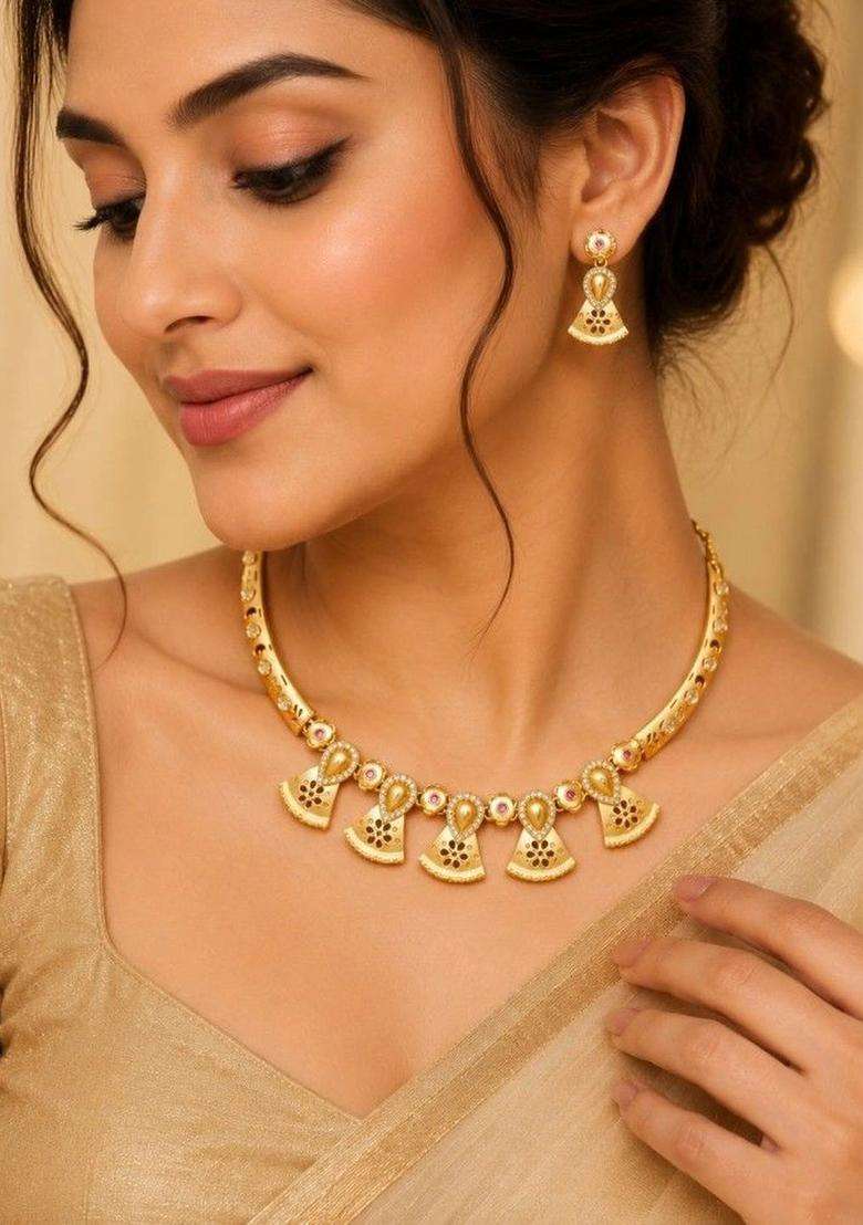 Temple Necklace for Women | Traditional Temple Jewellery for Wedding & Festive Wear | Gift for Her - Indya