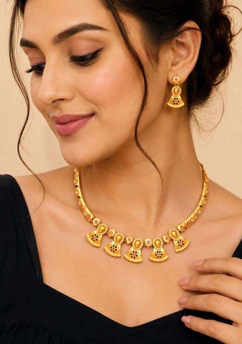 Temple Necklace for Women | Traditional Temple Jewellery for Wedding & Festive Wear | Gift for Her - Indya