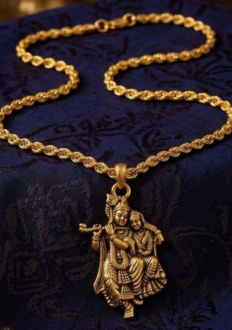 Quirky Pendants with Chains for Men & Women | Traditional Temple Jewellery for Wedding & Festive Wear | Festive Gift - Indya