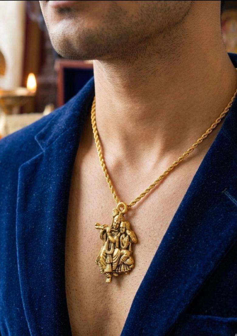 Quirky Pendants with Chains for Men & Women | Traditional Temple Jewellery for Wedding & Festive Wear | Festive Gift - Indya