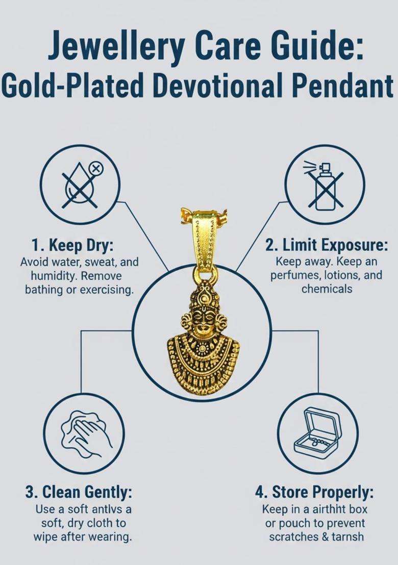 Gold-Plated Geometric Pendants with Chains for Men & Women | Traditional Temple Jewellery for Wedding & Festive Wear | Festive Gift - Indya