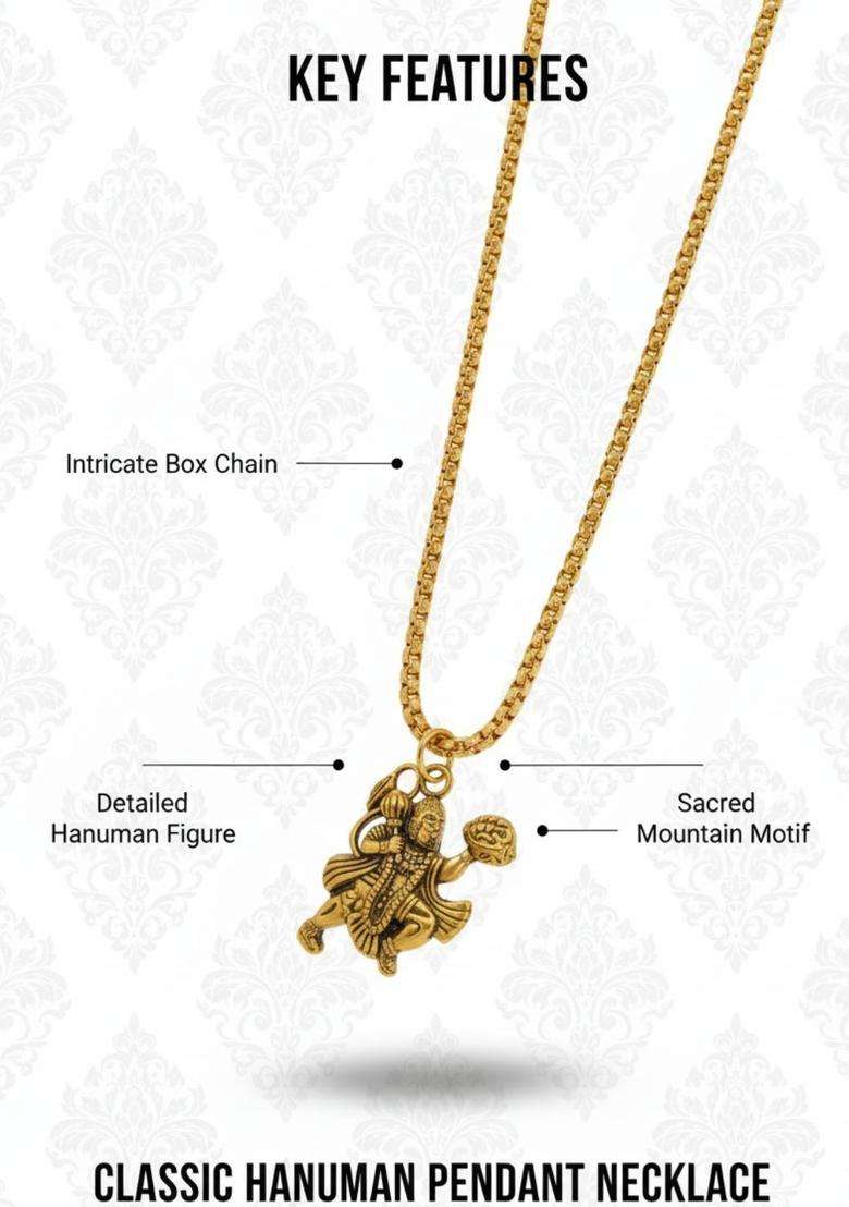 Quirky Pendants with Chains for Men & Women | Traditional Temple Jewellery for Wedding & Festive Wear | Festive Gift - Indya