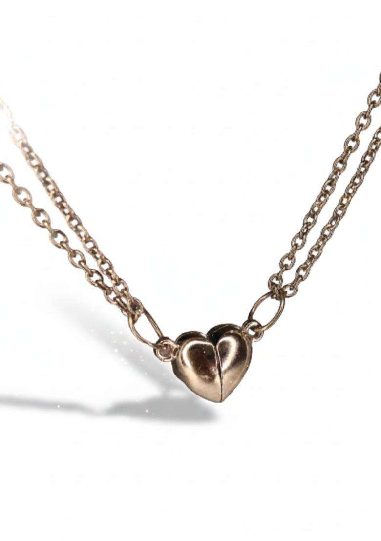 Heart Shaped Pendants with Chains for Men & Women | Stylish Party & Everyday Wear | Festive Gift - Indya