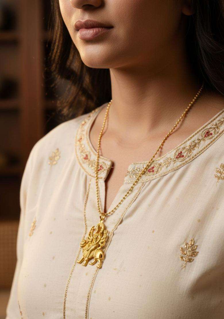 Quirky Pendants with Chains for Men & Women | Traditional Temple Jewellery for Wedding & Festive Wear | Festive Gift - Indya