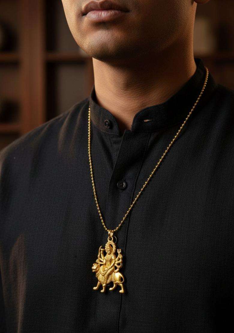 Quirky Pendants with Chains for Men & Women | Traditional Temple Jewellery for Wedding & Festive Wear | Festive Gift - Indya