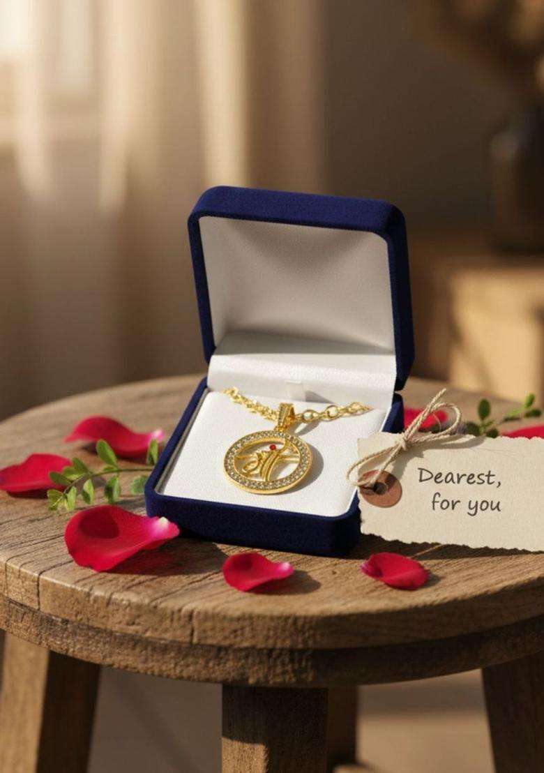Circular Pendants with Chains for Men & Women | Traditional Temple Jewellery for Wedding & Festive Wear | Festive Gift - Indya