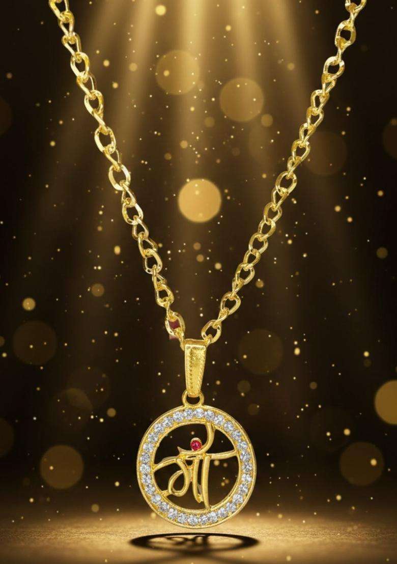 Circular Pendants with Chains for Men & Women | Traditional Temple Jewellery for Wedding & Festive Wear | Festive Gift - Indya