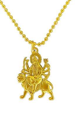Gold-Plated Contemporary Pendants with Chains for Men & Women | Traditional Temple Jewellery for Wedding & Festive Wear | Festive Gift