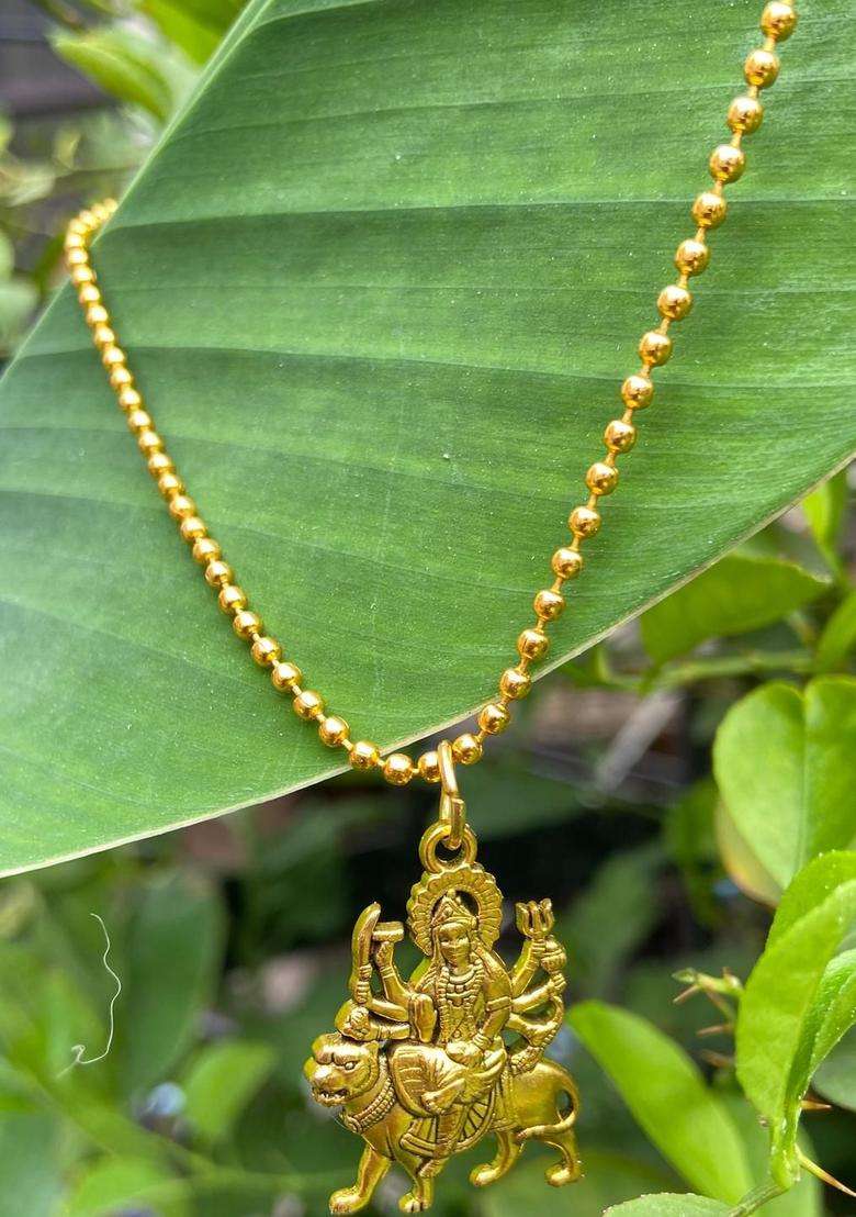 Gold-Plated Contemporary Pendants with Chains for Men & Women | Traditional Temple Jewellery for Wedding & Festive Wear | Festive Gift - Indya